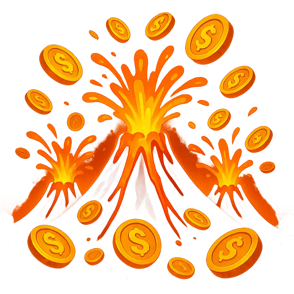 3 Coin Volcanoes